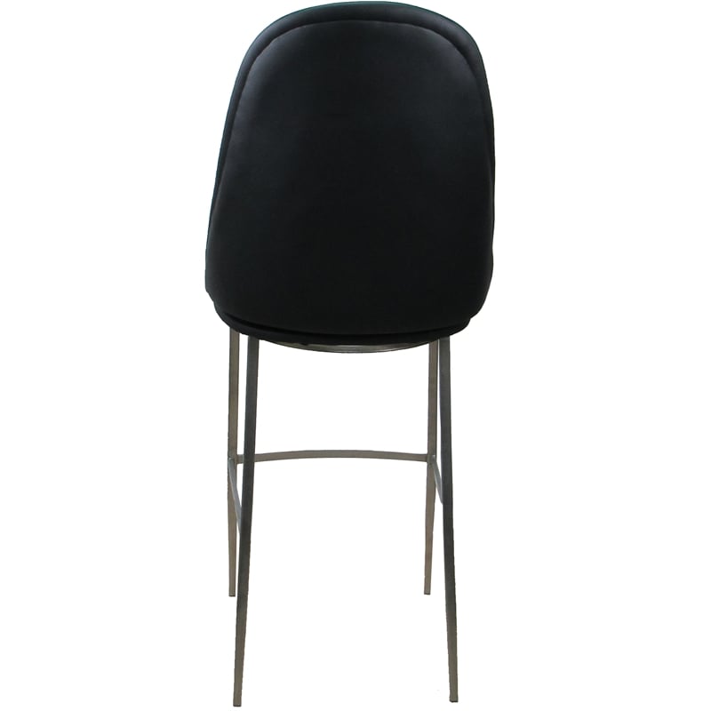 Pemberly Row Stainless Steel Base Swivel Bar Stool 30