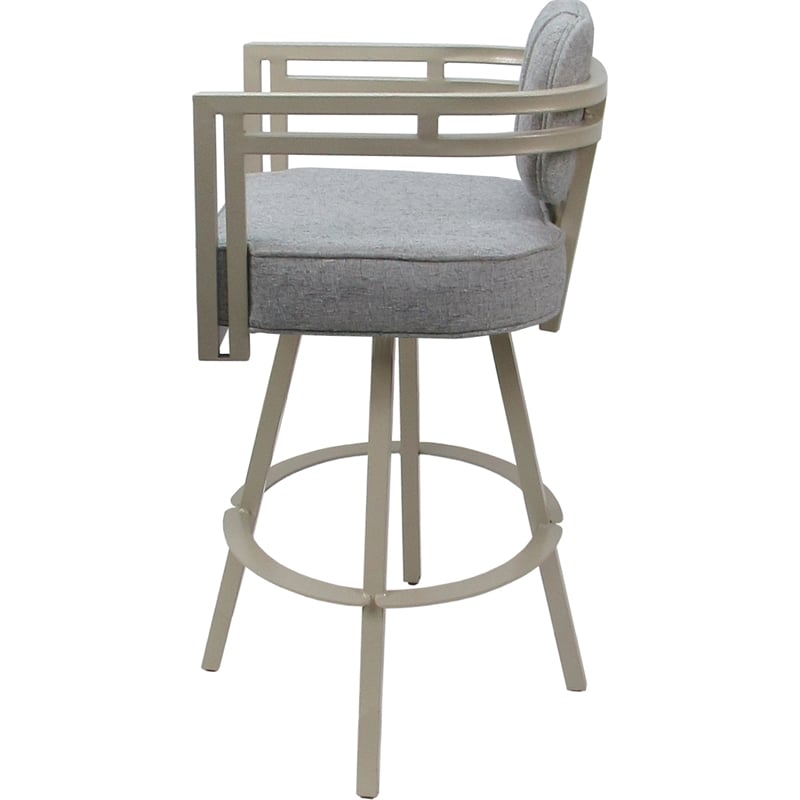 Pemberly Row Beige Swivel Extra Tall Stool 34