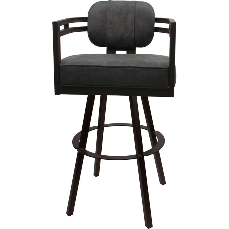 Pemberly Row Brown Swivel Extra Tall Stool 34