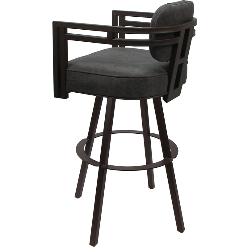 Pemberly Row Brown Swivel Extra Tall Stool 34