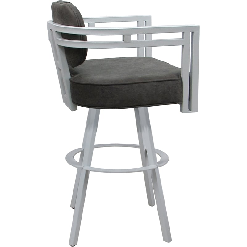 Pemberly Row White Swivel Counter Stool 26