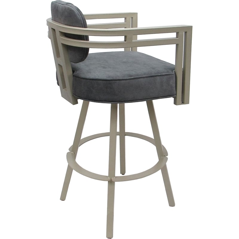 Pemberly Row Beige Swivel Extra Tall Stool 34