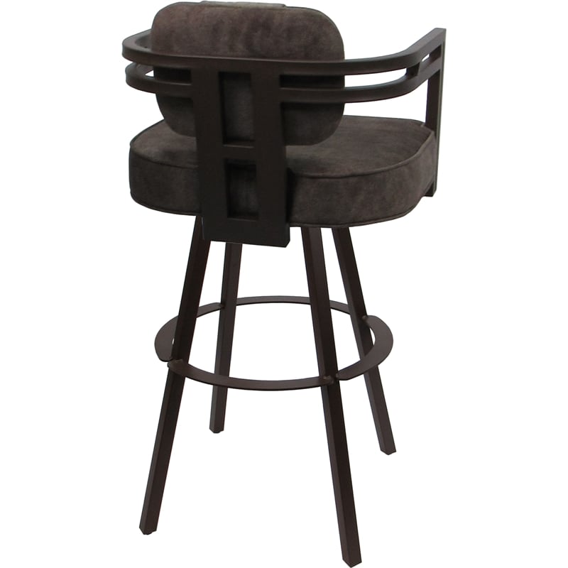 Pemberly Row Brown Swivel Extra Tall Stool 34