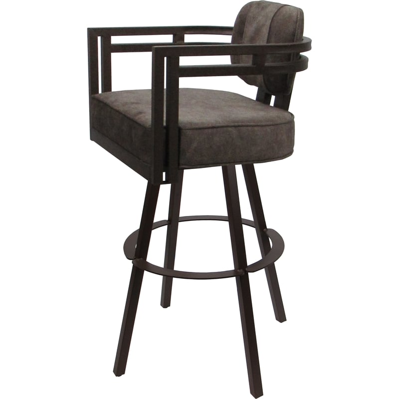 Pemberly Row Brown Swivel Extra Tall Stool 34