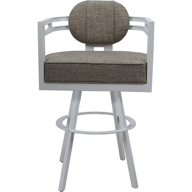 Pemberly Row White Swivel Extra Tall Stool 34