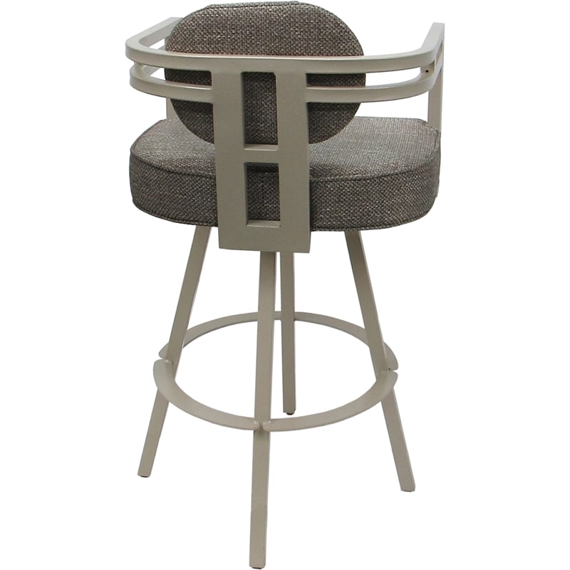 Pemberly Row Beige Swivel Counter Stool 26