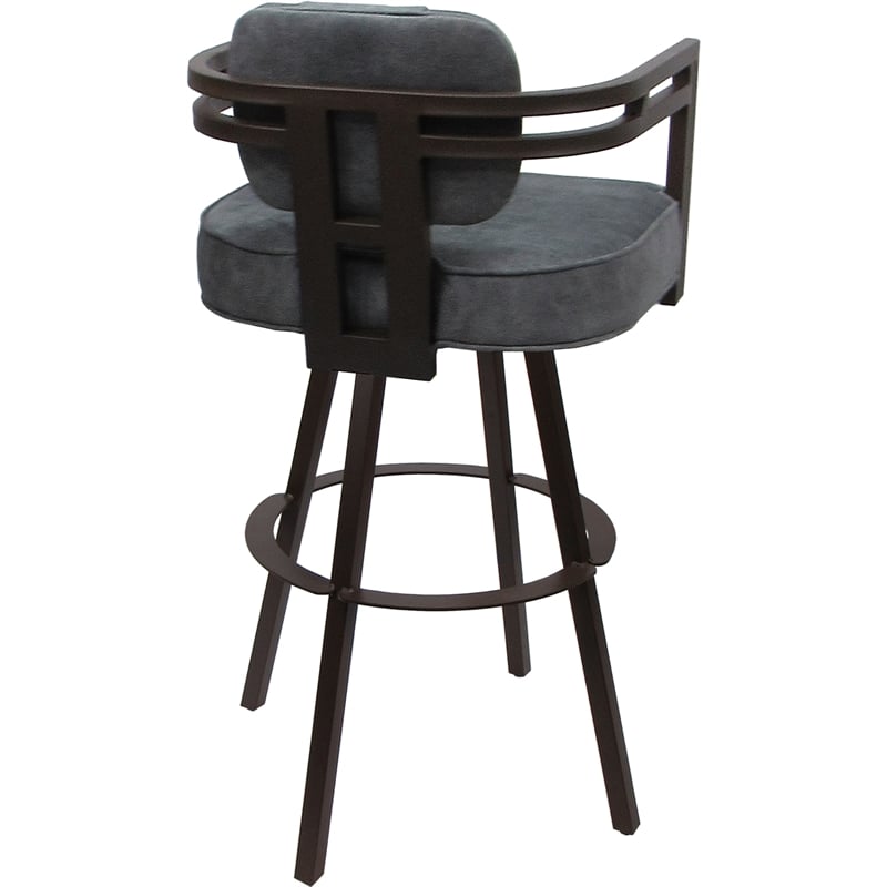 Pemberly Row Brown Swivel Extra Tall Stool 34