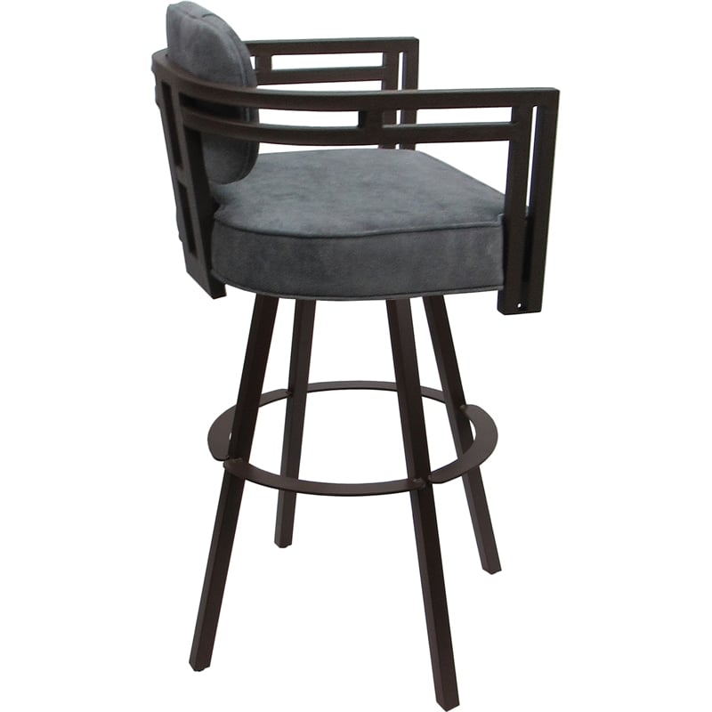 Pemberly Row Brown Swivel Counter Stool 26