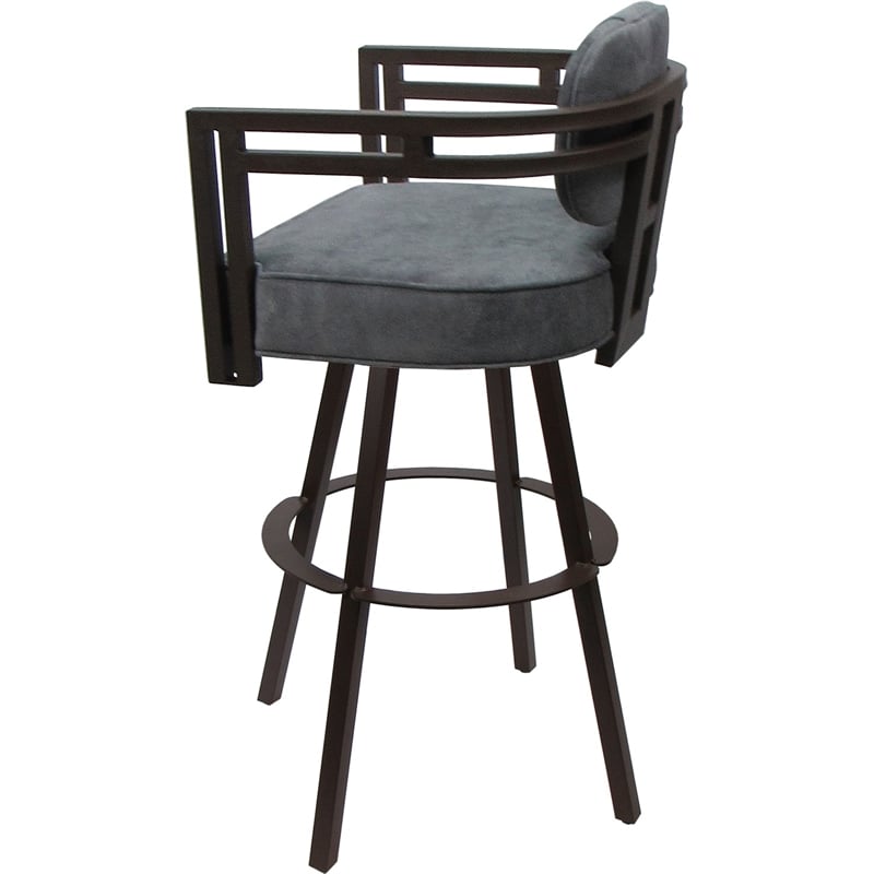 Pemberly Row Brown Swivel Counter Stool 26