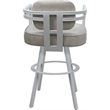 Pemberly Row White Swivel Counter Stool 26