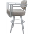 Pemberly Row White Swivel Counter Stool 26
