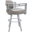 Pemberly Row White Swivel Counter Stool 26