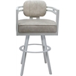 Pemberly Row White Swivel Counter Stool 26