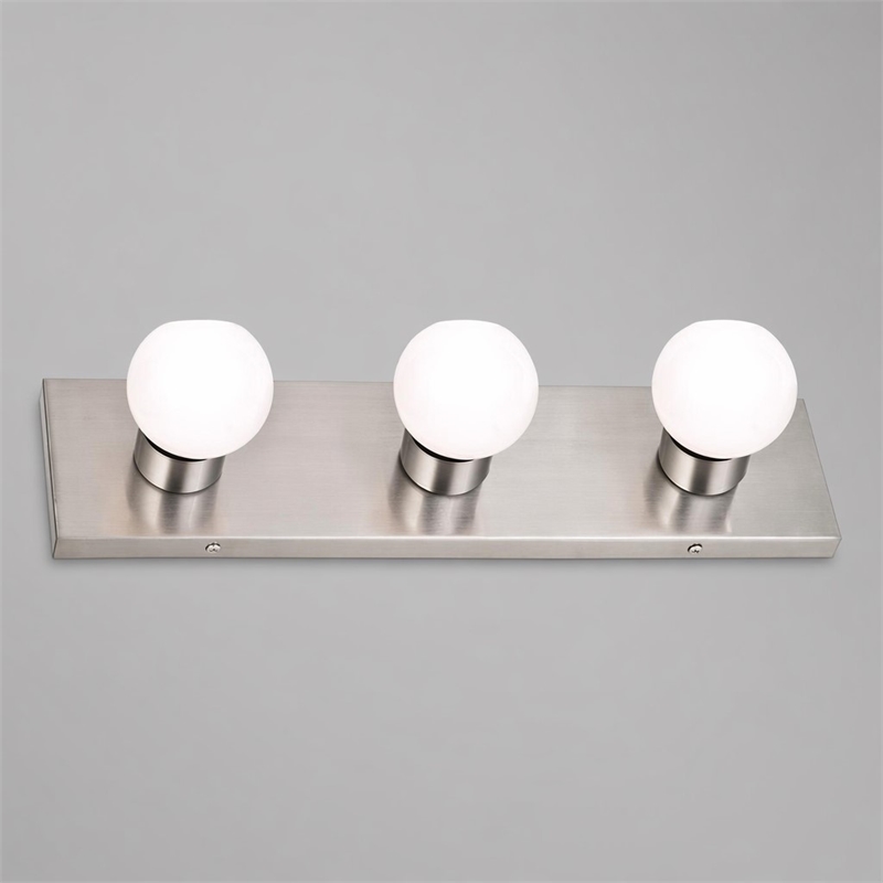 Pemberly Row 3-Light Vanity Light in Satin Nickel with Steel Frame