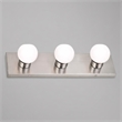 Pemberly Row 3-Light Vanity Light in Satin Nickel with Steel Frame
