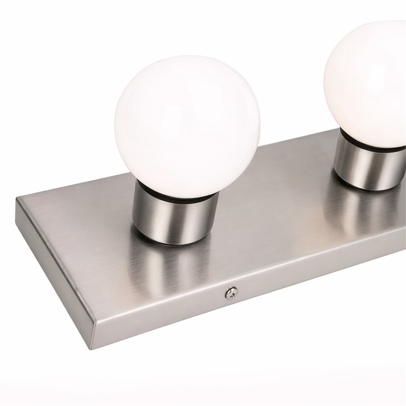 Pemberly Row 3-Light Vanity Light in Satin Nickel with Steel Frame