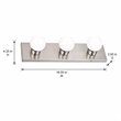 Pemberly Row 3-Light Vanity Light in Satin Nickel with Steel Frame