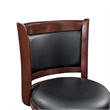 Pemberly Row Swivel Extra Tall Wood Bar Stool in Espresso Finish