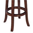 Pemberly Row Swivel Extra Tall Wood Bar Stool in Espresso Finish
