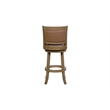 Pemberly Row Faux Leather Swivel Wood Counter Stool in Toasted Oak Finish