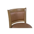 Pemberly Row Faux Leather Swivel Wood Counter Stool in Toasted Oak Finish