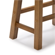 Pemberly Row Backless Saddle Counter Stool in Burnt Natural with Footrest