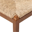 Pemberly Row Dining Rush Side Chair in Chestnut Wire-Brush Finish