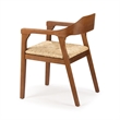 Pemberly Row Dining Rush Armchair in Chestnut Wire-Brush Finish