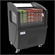Pemberly Row Open-Air Merchandiser Metal Grab and Go Refrigerator in Black