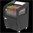 Pemberly Row Open-Air Merchandiser Metal Grab and Go Refrigerator in Black