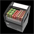 Pemberly Row Open-Air Merchandiser Metal Grab and Go Refrigerator in Black