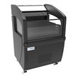 Pemberly Row Open-Air Merchandiser Metal Grab and Go Refrigerator in Black