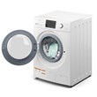Pemberly Row 2.7 cu. ft. Stackable Front Load Washing Machine in White