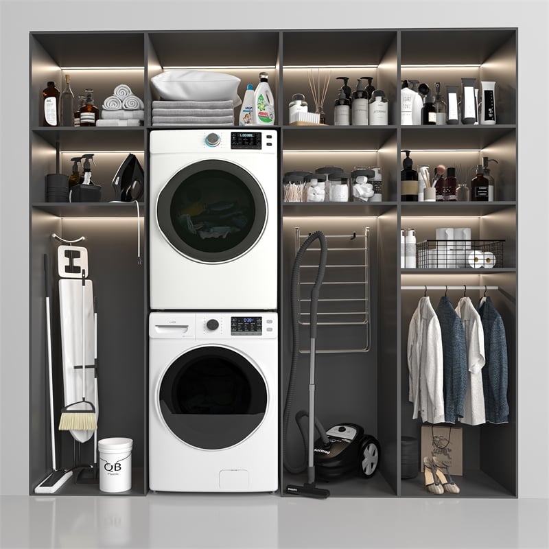 Pemberly Row 4.5 cu. ft. Large Capacity Front Load Washing Machine in White