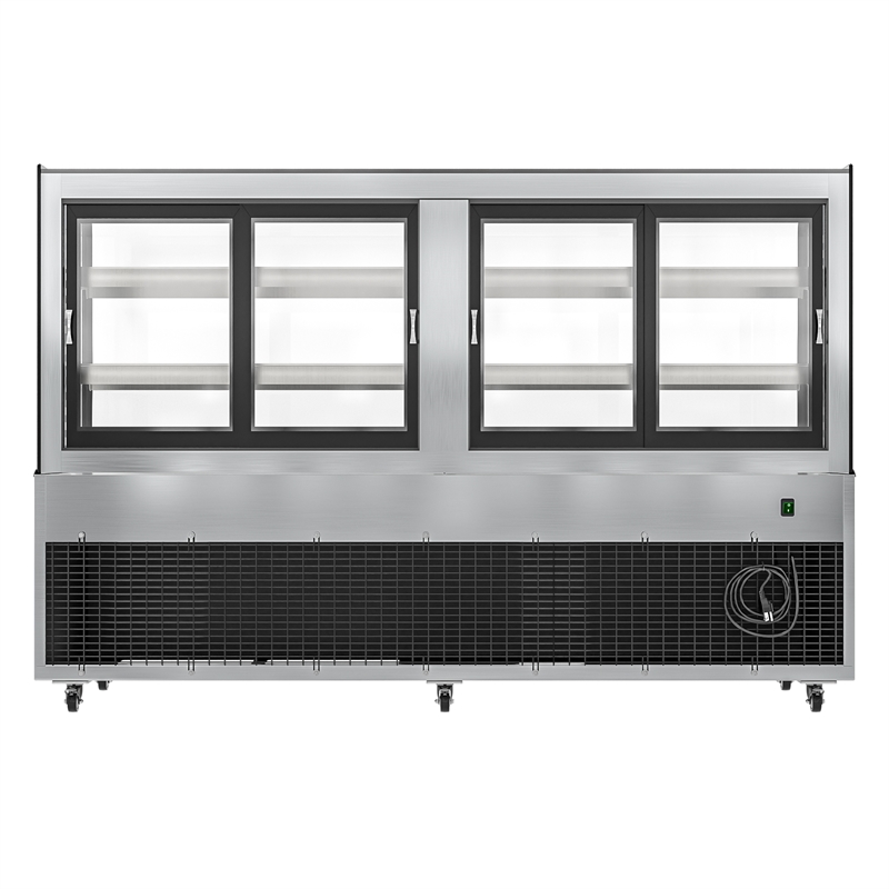 Pemberly Row 71 in. 20 cu. ft. Dry Bakery Display Case with Curved Glass
