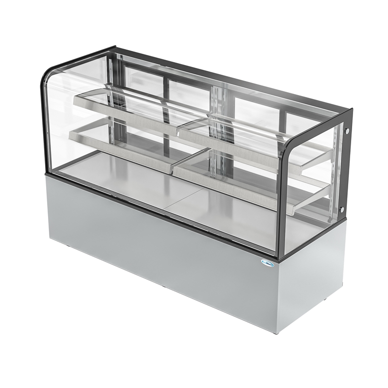 Pemberly Row 71 in. 20 cu. ft. Dry Bakery Display Case with Curved Glass