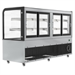 Pemberly Row 71 in. 20 cu. ft. Dry Bakery Display Case with Curved Glass