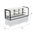 Pemberly Row 71 in. 20 cu. ft. Dry Bakery Display Case with Curved Glass