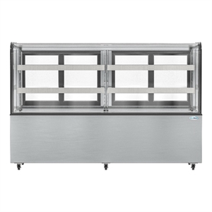 Pemberly Row 71 in. 20 cu. ft. Dry Bakery Display Case with Curved Glass