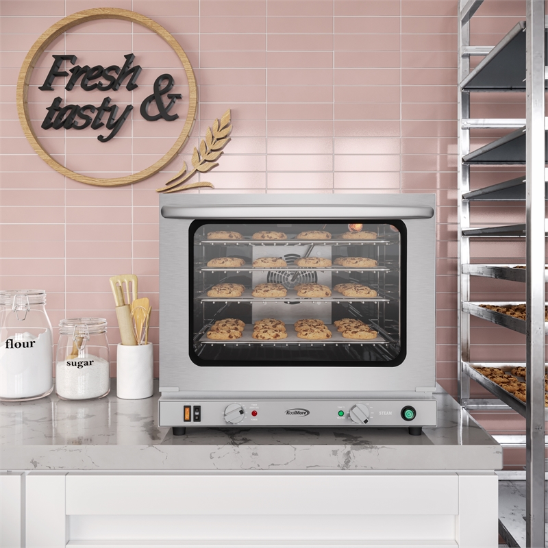 Pemberly Row Half-Size Pan Countertop Convection Oven with 4 Racks