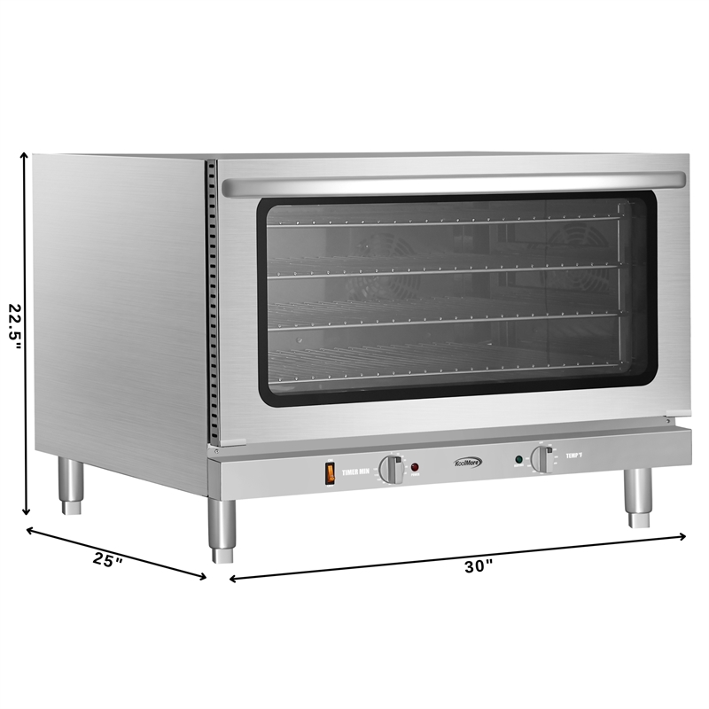 Pemberly Row Full-Size Pan Countertop Convection Oven with 4 Racks