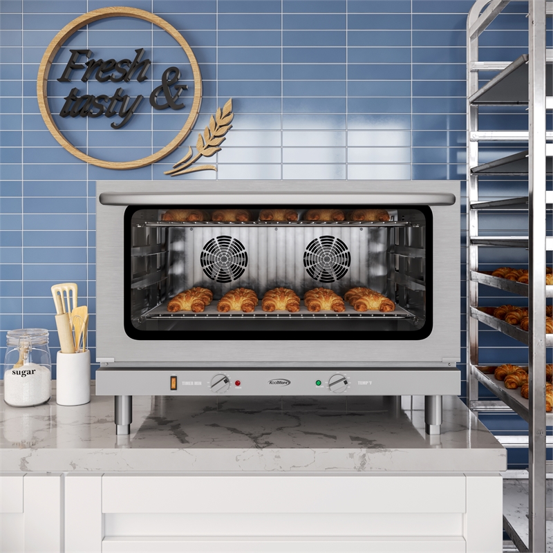 Pemberly Row Full-Size Pan Countertop Convection Oven with 4 Racks