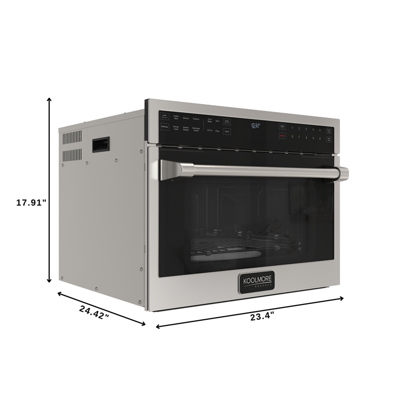 Pemberly Row 24 in. Built-In Microwave Convection Oven with Air Fry