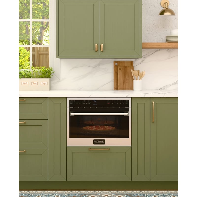Pemberly Row 24 in. Built-In Microwave Convection Oven with Air Fry