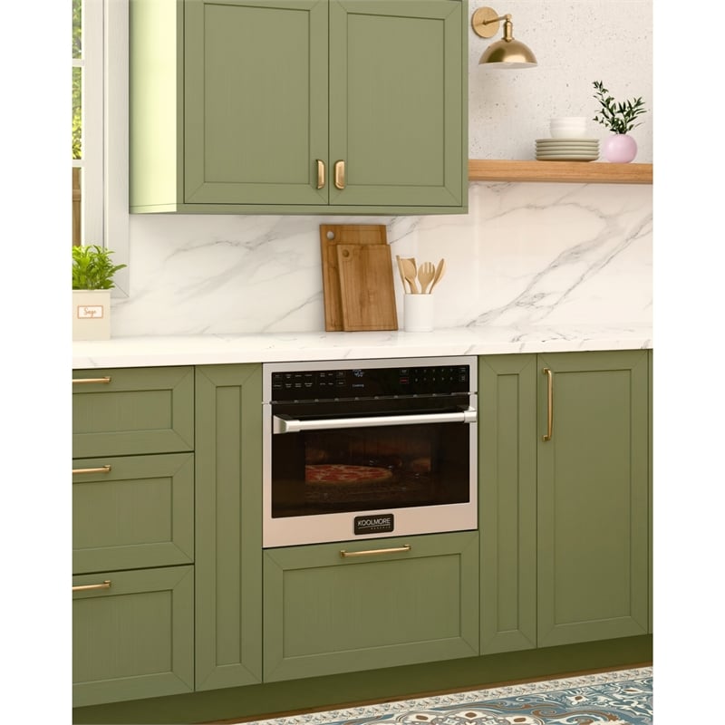 Pemberly Row 24 in. Built-In Microwave Convection Oven with Air Fry