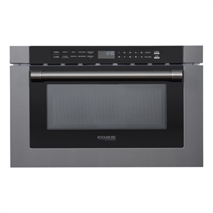 Pemberly Row 24 in. Microwave Drawer 1.2 cu. ft. in Black Stainless Steel