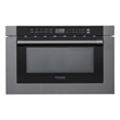 Pemberly Row 24 in. Microwave Drawer 1.2 cu. ft. in Black Stainless Steel