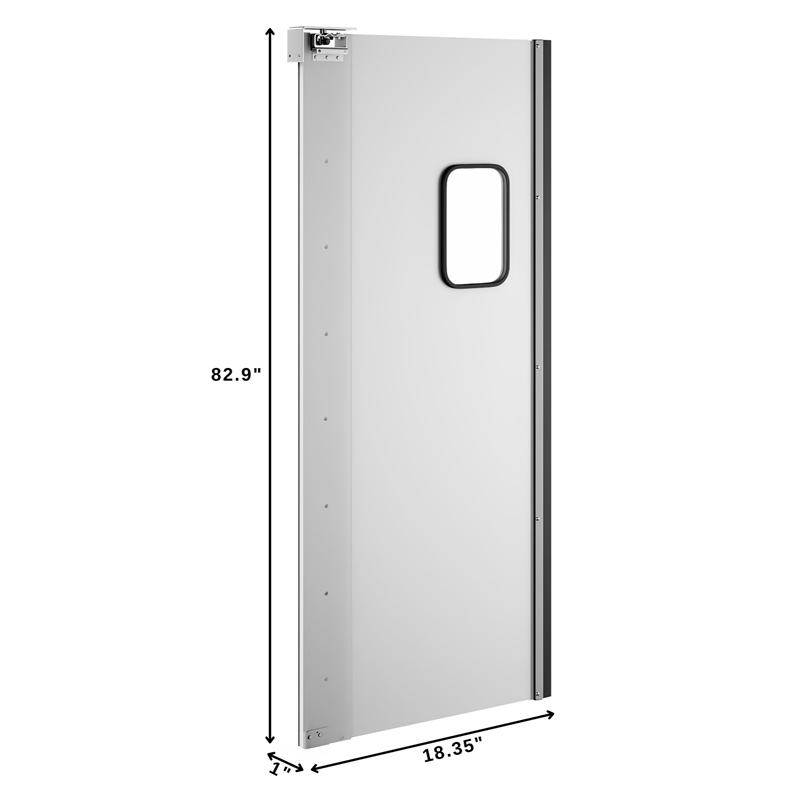 Pemberly Row 36 in. x 84 in. Single Aluminum Swinging Traffic Door