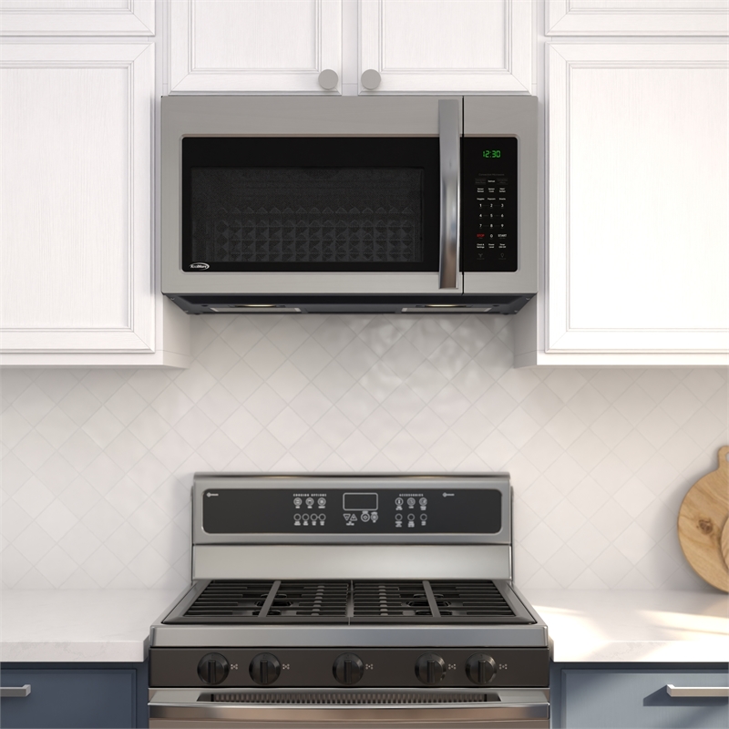 Pemberly Row 30 in. 1.5 cu.ft Over-the-Range Convection Microwave in Black