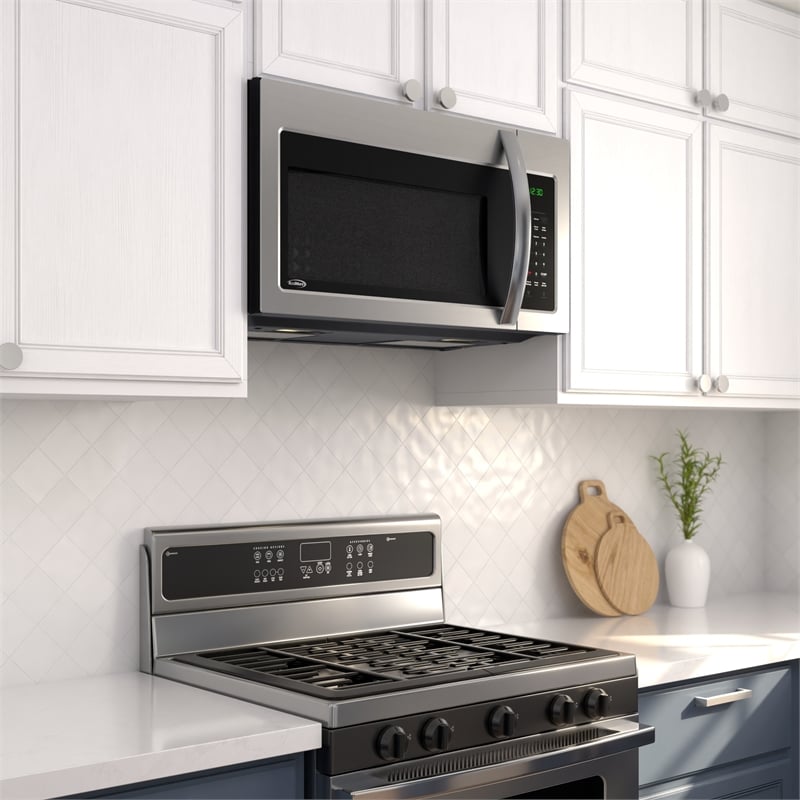 Pemberly Row 30 in. 1.5 cu.ft Over-the-Range Convection Microwave in Black